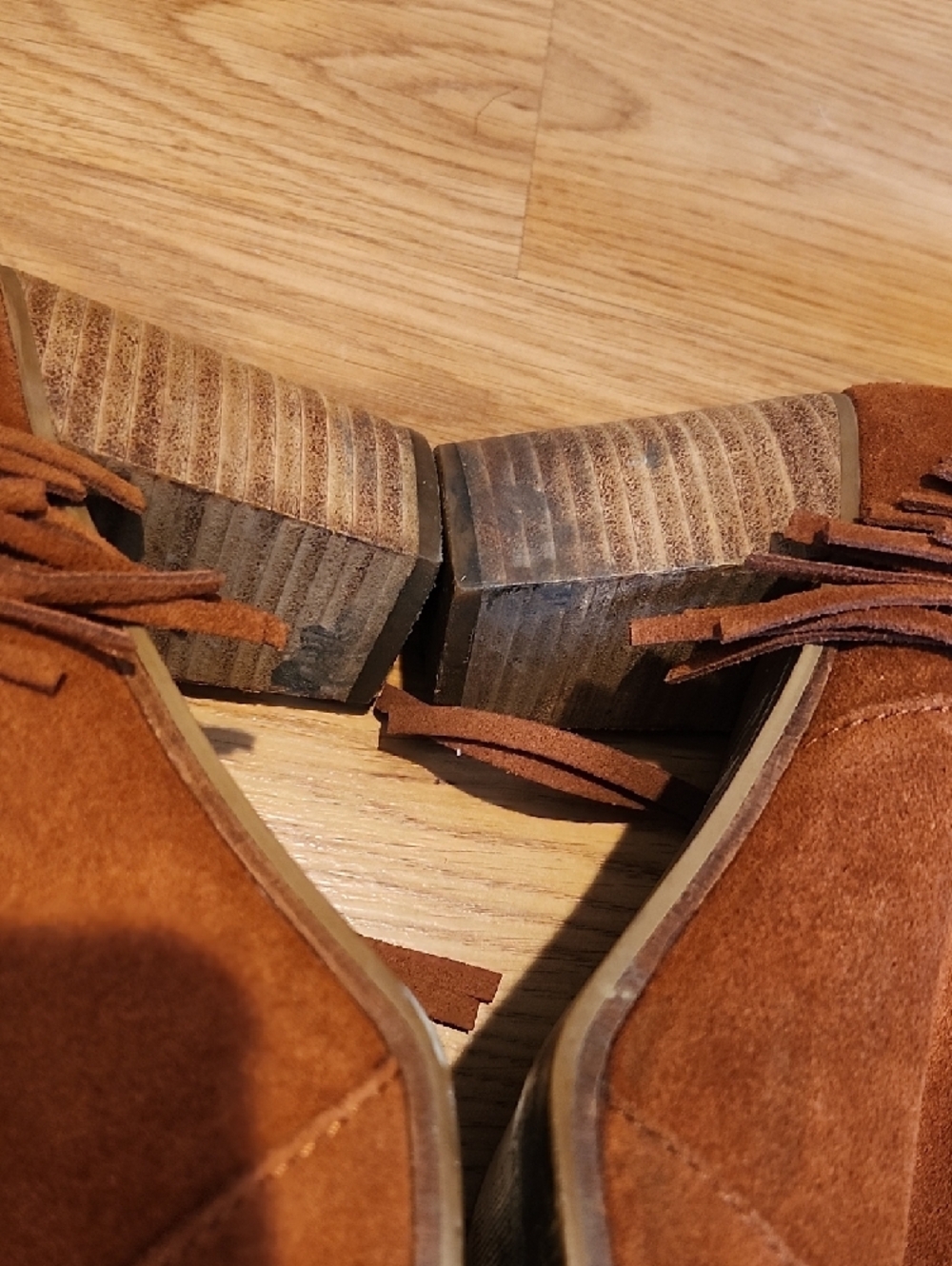 Toms Women’s Suede Fringe Ankle Boots - Chestnut Brown - Picture 10 of 12